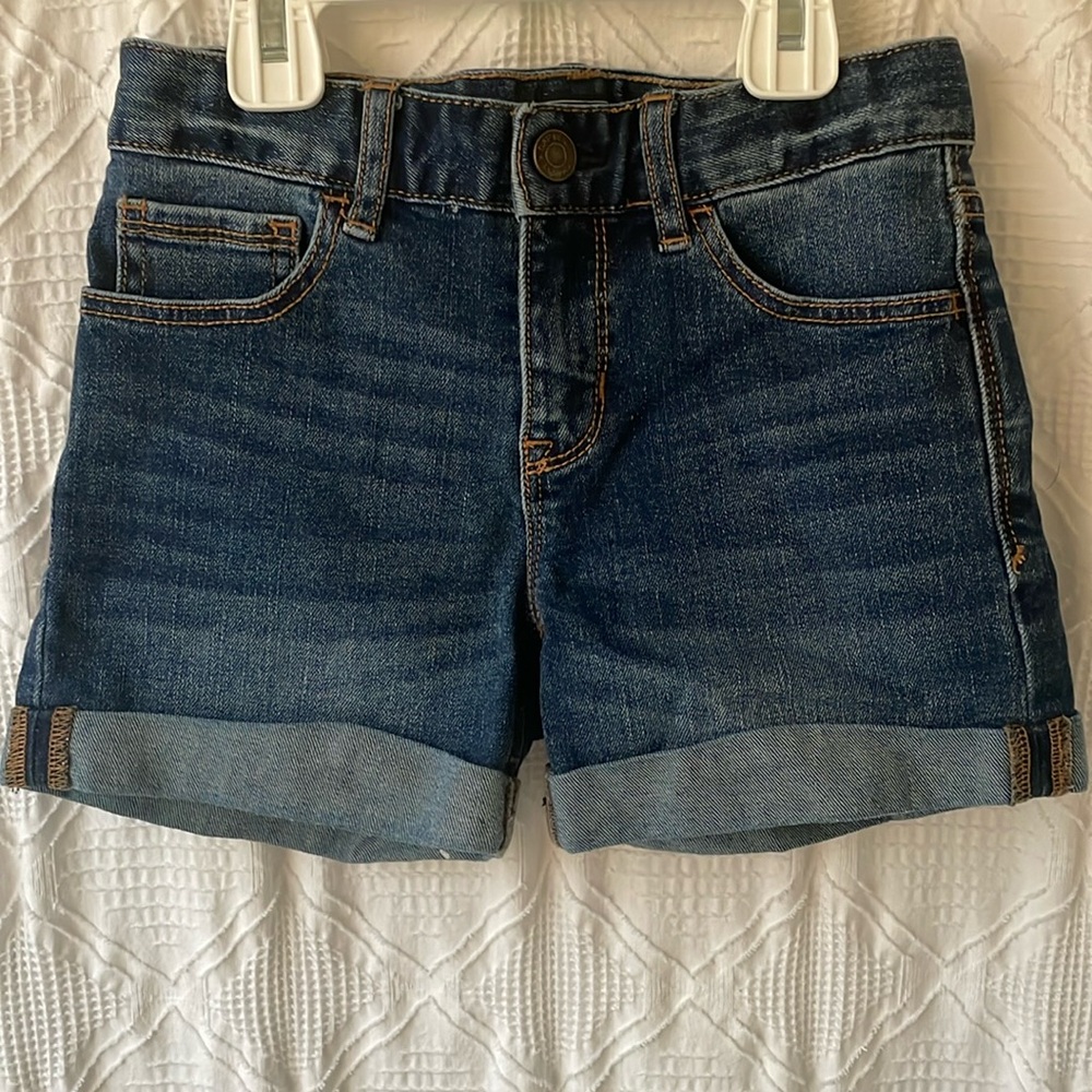 midi denim shorts